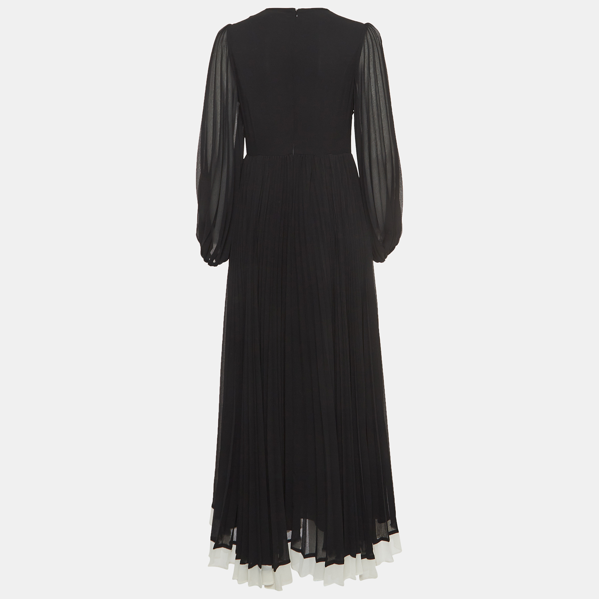 

Zimmermann Black Crepe Pleated Maxi Dress