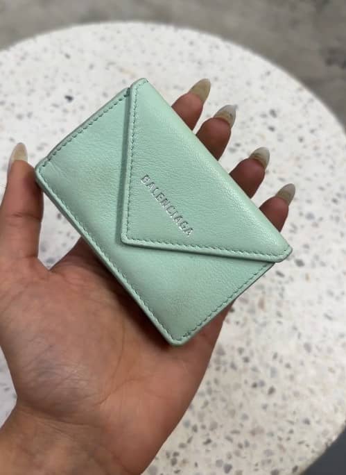 Balenciaga mini papier wallet sale