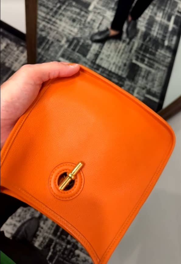 Hermes Orange Epsom Vespa TPM Handbag