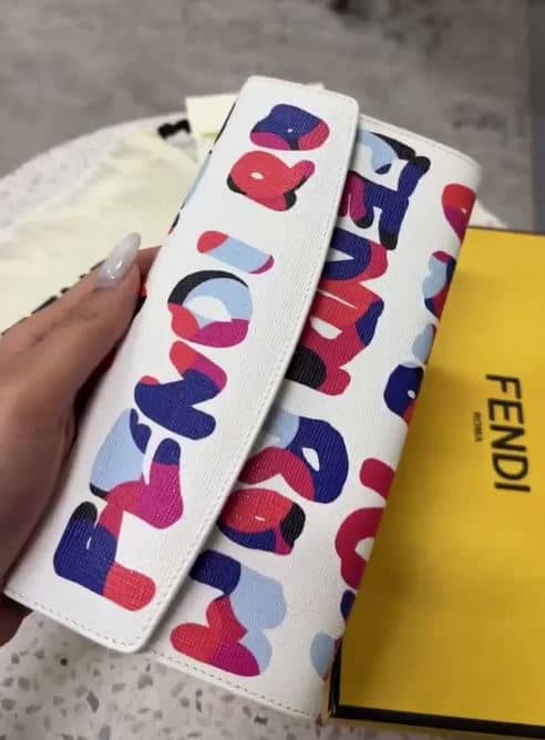 Fendi multicolor wallet best sale