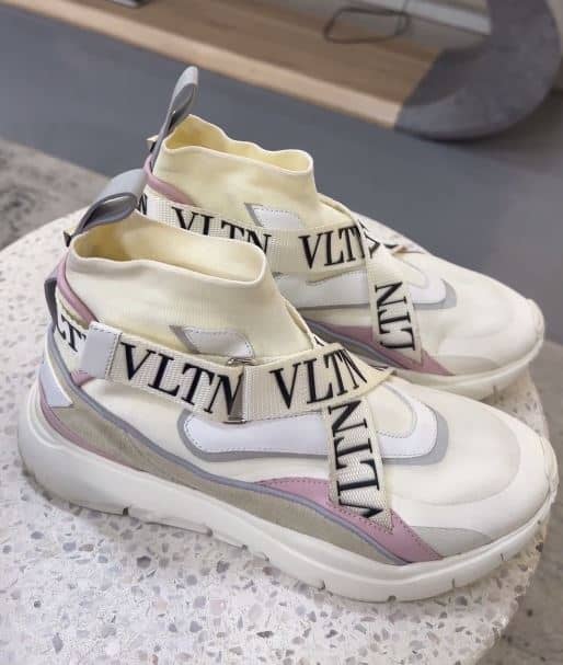 Valentino Multicolor Suede and Fabric VLTN Heroes Sneakers Size 37.5