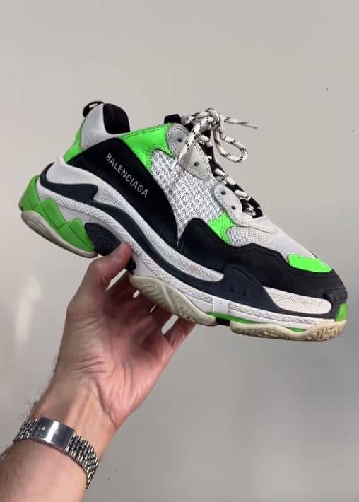 Balenciaga Multicolor Leather and Mesh Triple S Sneakers Size 41 Balenciaga TLC